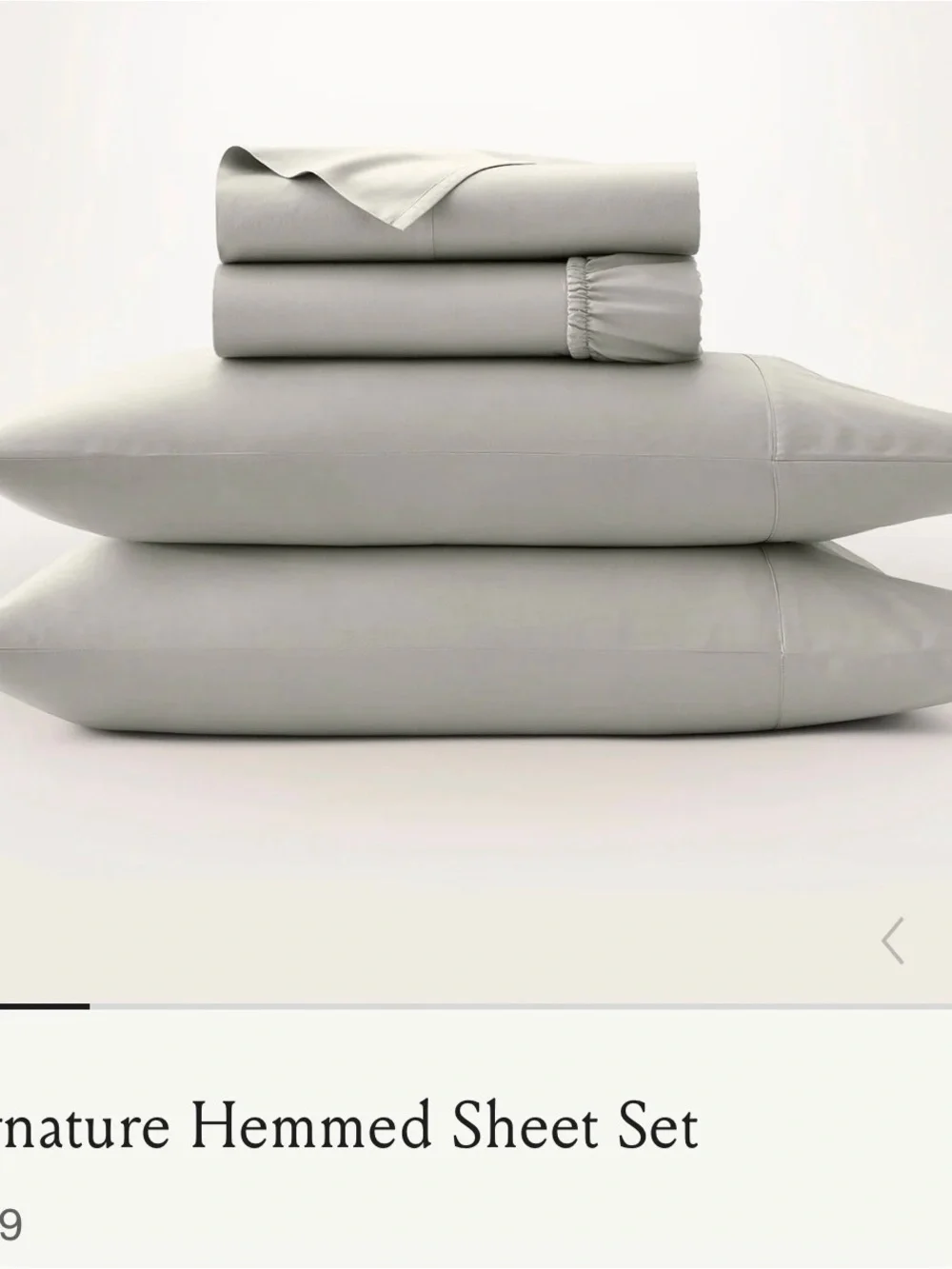 Boll & Branch Signature Hemmed Sheet Set - Light Gray